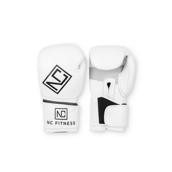 Boxing Gloves Leather White