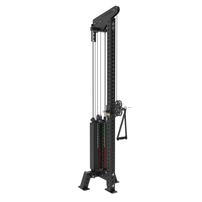 H-Series Single Pulley Machine - Includes Footplate and Kneepad Attachment