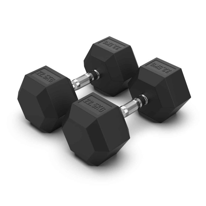 Rubber Hex Dumbbell (Pair)