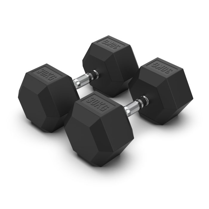 Rubber Hex Dumbbell (Pair)