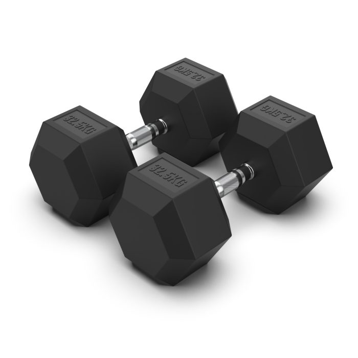 Rubber Hex Dumbbell (Pair)