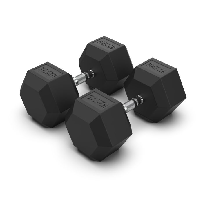 Rubber Hex Dumbbell (Pair)