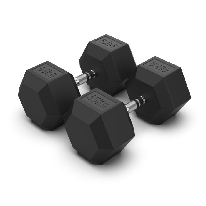Rubber Hex Dumbbell (Pair)