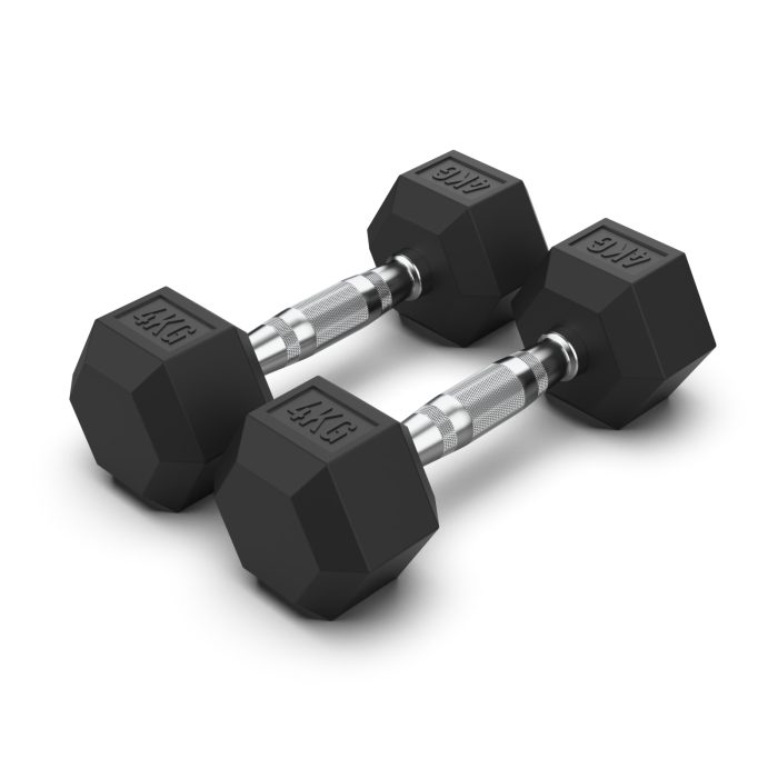 Rubber Hex Dumbbell (Pair)